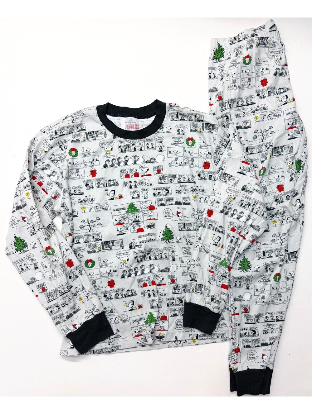 Pottery Barn Peanuts Snoopy Christmas Pajama Set Size Large